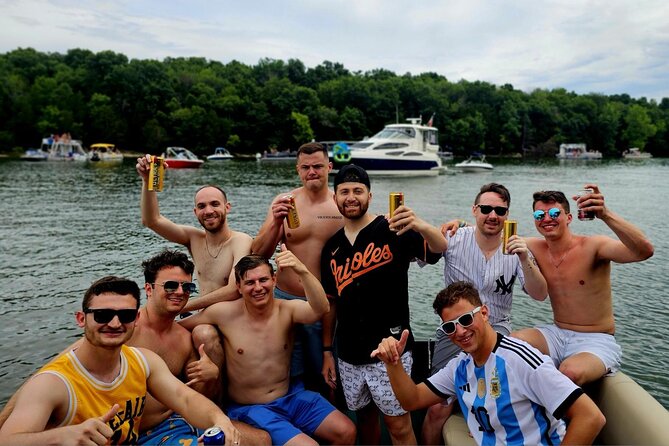 3 Hour 25ft Pontoon Party Boat with Captain up to 12 people - Sound, Cooler, and the Group Vibe