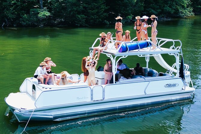 30ft Double Decker Slide Party Pontoon on Percy Priest - 16 max - Key highlights worth knowing