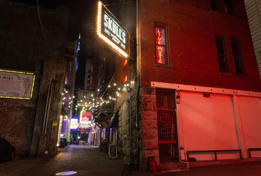 Nashville: Music City Ghosts & Hauntings Guided Walking Tour - Broadway at night, without the whole Broadway chaos